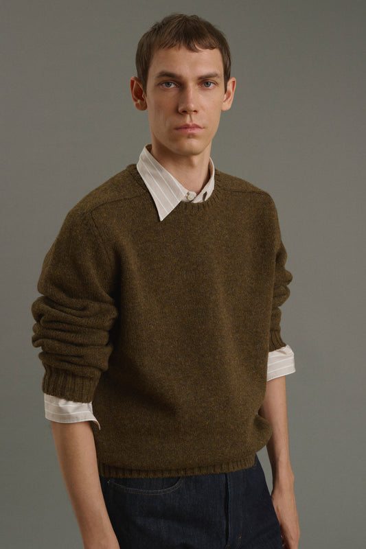 Pullover Isamu - Braun - Wolle - Herren