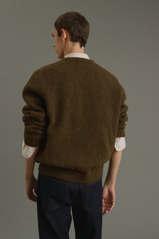 Pullover Isamu - Braun - Wolle - Herren