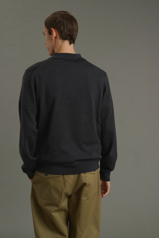 Pullover Etienne - Anthrazitgrau - Merinowolle - Herren