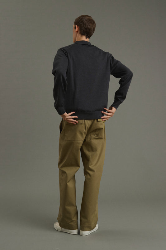 Pullover Etienne - Anthrazitgrau - Merinowolle - Herren