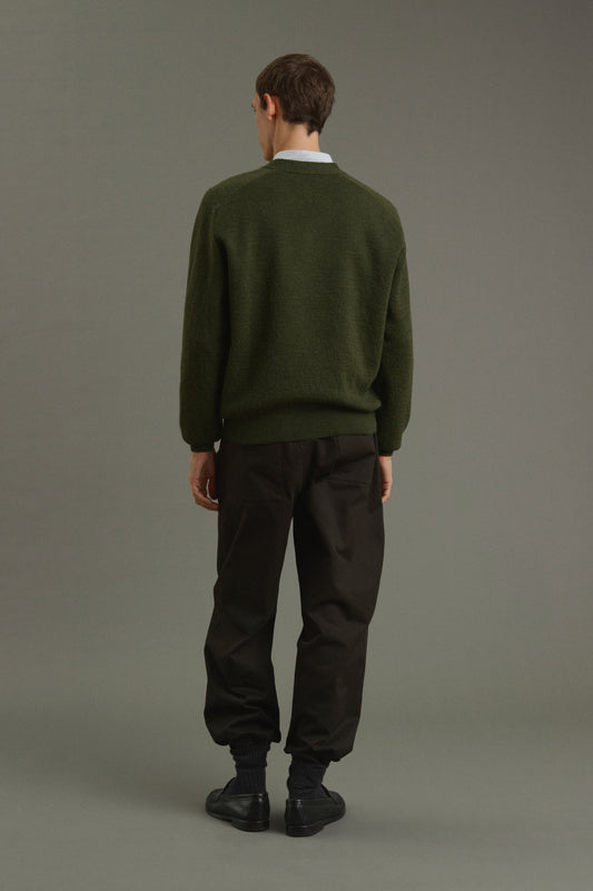 Pullover Themo - Dunkelgrün - Wolle - Herren