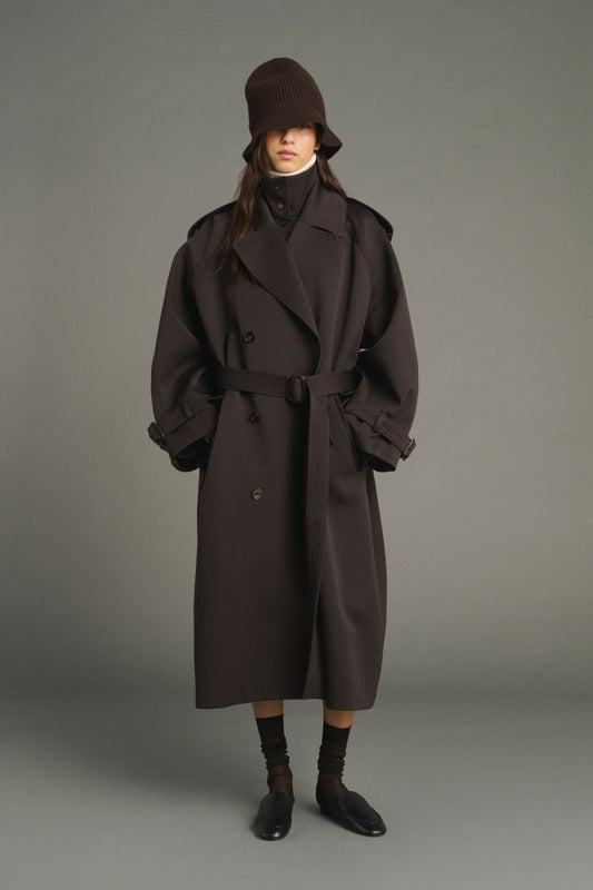 Manteau Lazare - Ébène - Laine - Femme