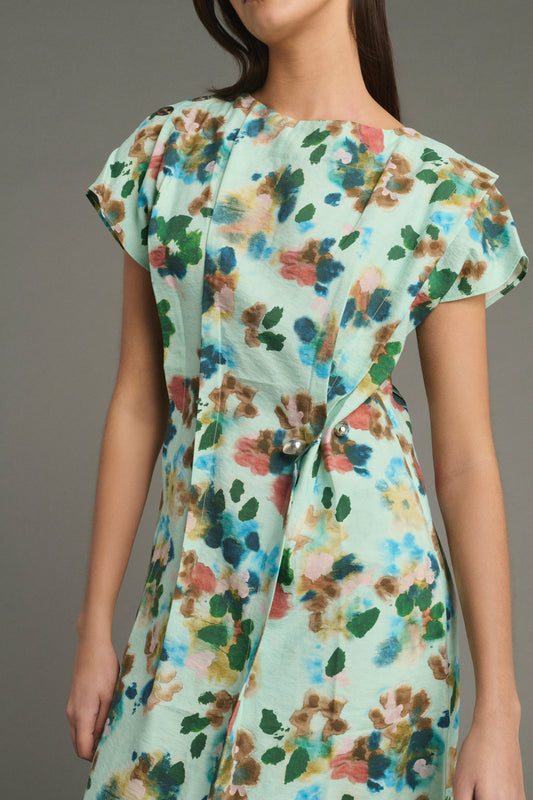 Kleid Jade - Türkis - Seide - Damen