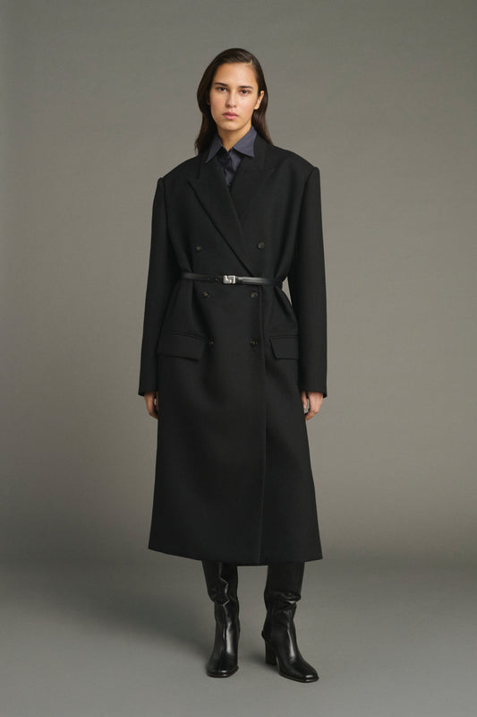 Manteau Jim - Noir - Laine - Femme