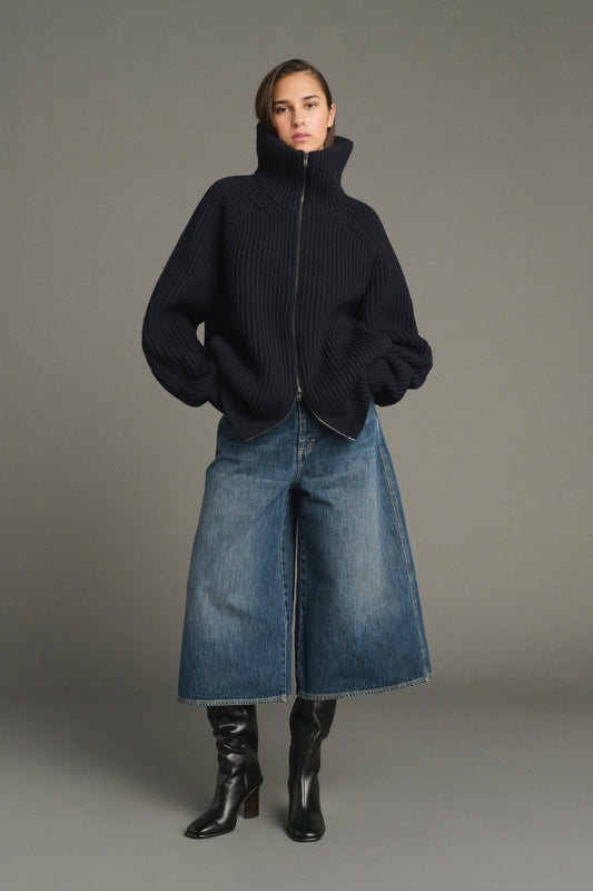 Jacke Jasper - Navy - Merinowolle - Damen