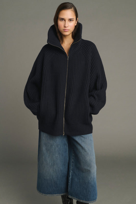Jacke Jasper - Navy - Merinowolle - Damen