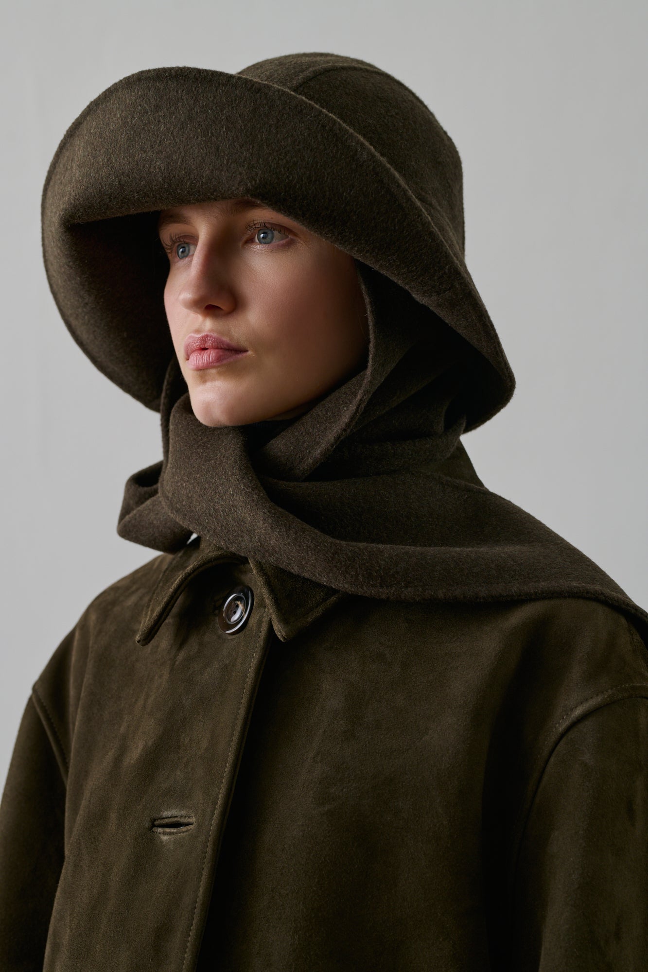 Chapeau Faron - Kaki Brun - Laine - Femme