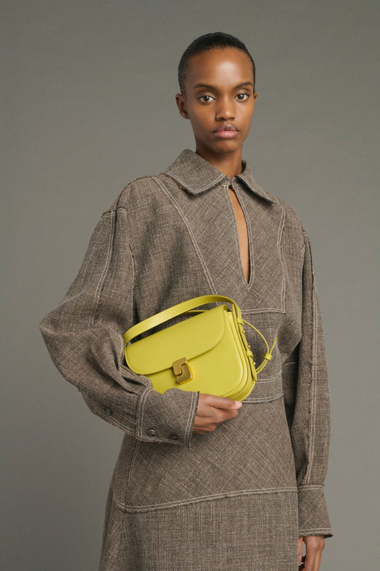 Tasche Bellissima Mini - Neongelb - Leder - Damen