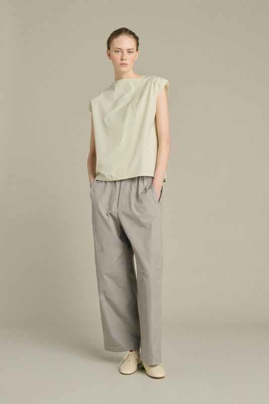 Blouse Lorena - Vert/Écru - Coton - Femme