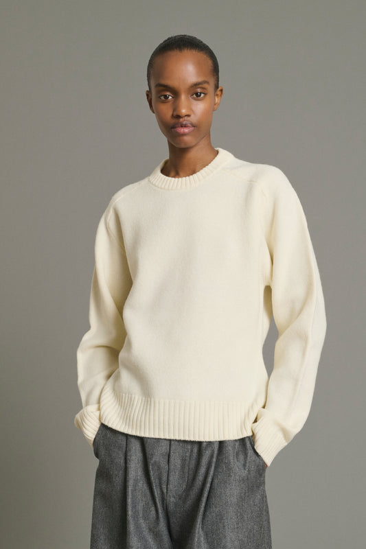 Pullover Jeremie – Ecru – Merinowolle – Damen