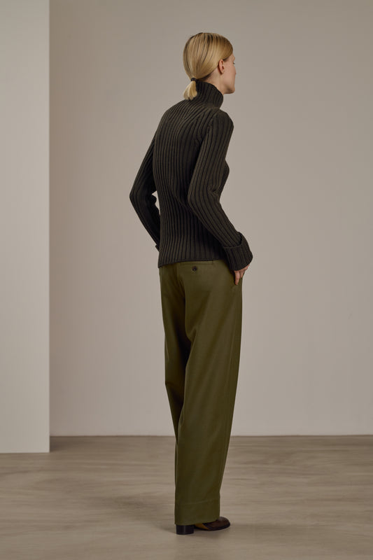 Wally trousers - Khaki - Wool - Women