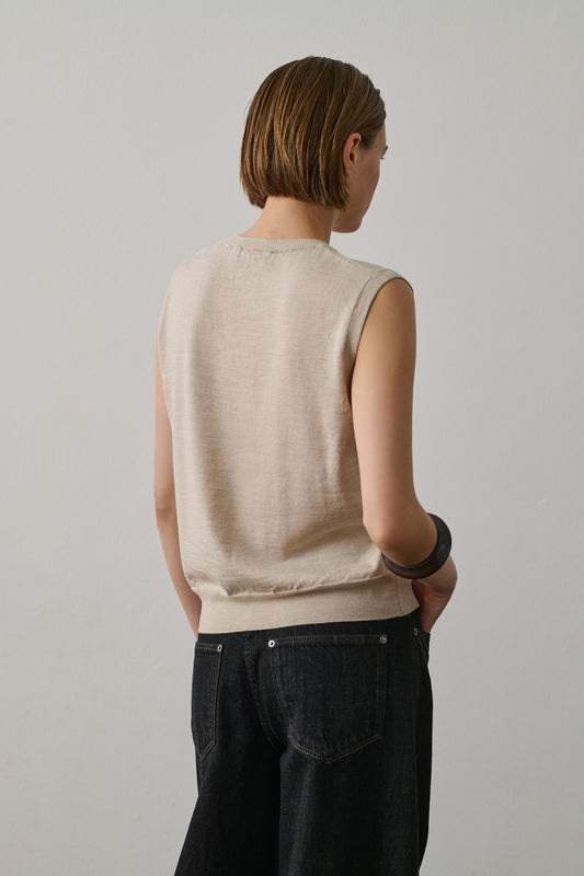 Pull Fargo - Beige Clair - Laine - Femme