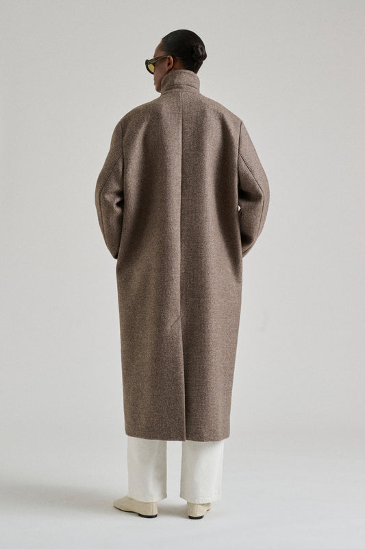 Manteau Germain - Taupe Laine Chevron Oversize - Soeur