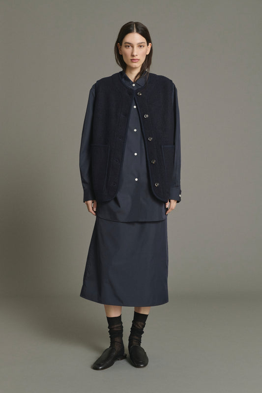 Jacke Chicago - Navy Walkwolle Damen - Soeur
