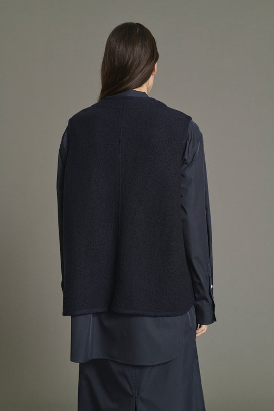 Jacke Chicago - Navy Walkwolle Damen - Soeur
