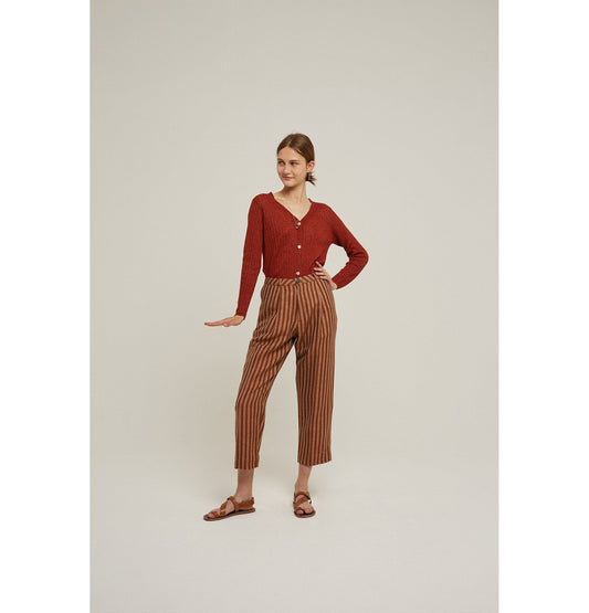 CARDIGAN FIBRE BEIGE MELIERT