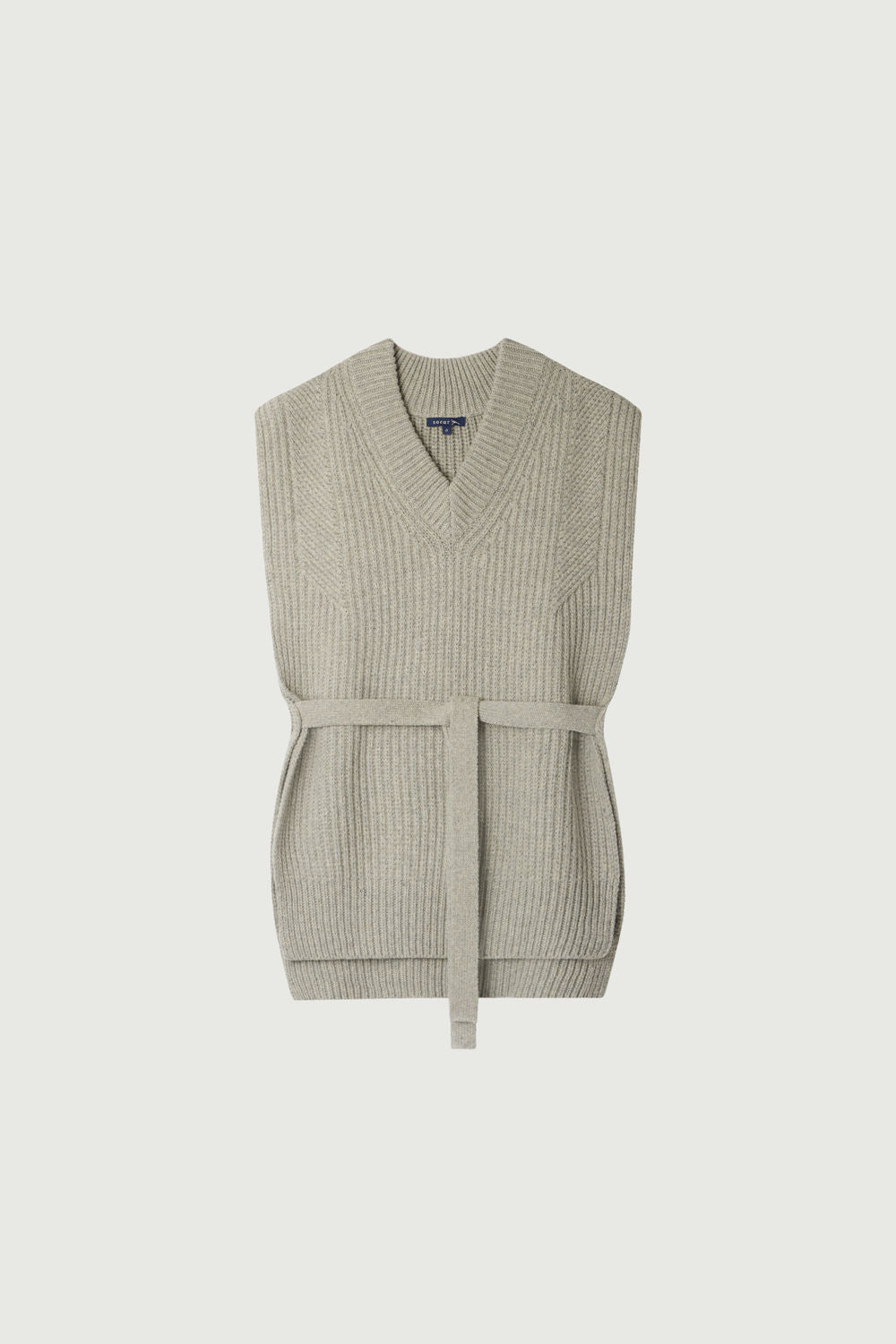 Pullover Costa - Grau Meliert - Wolle - Damen