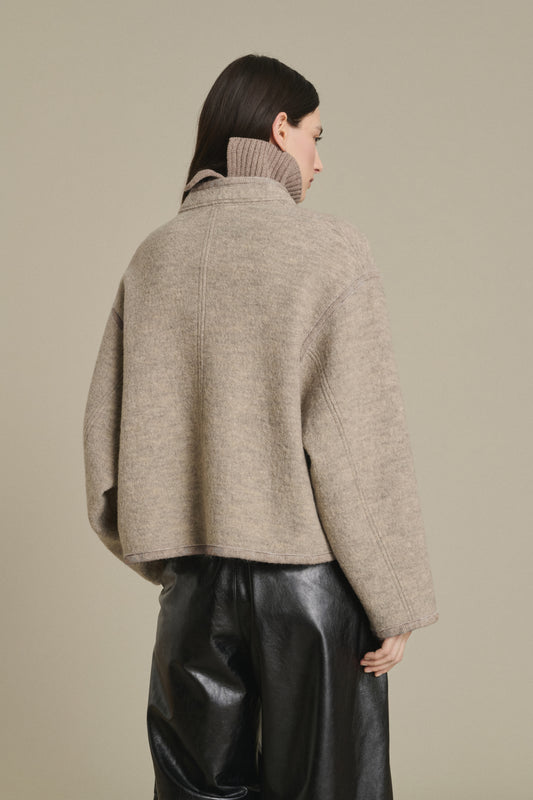 JACKE OLYMPE BEIGE/GRAU