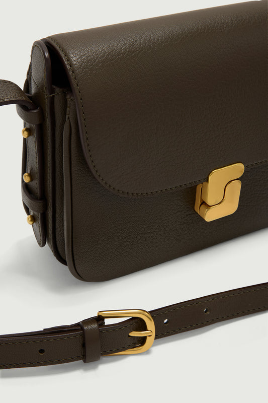 Sac Bellissima Mini - Kaki Foncé - Cuir - Femme