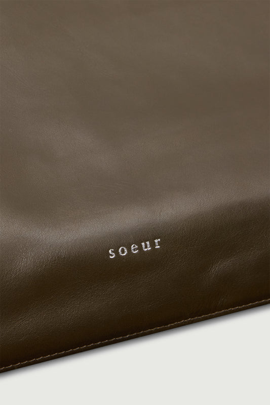 Cabas Gia - Kaki - Cuir - Femme