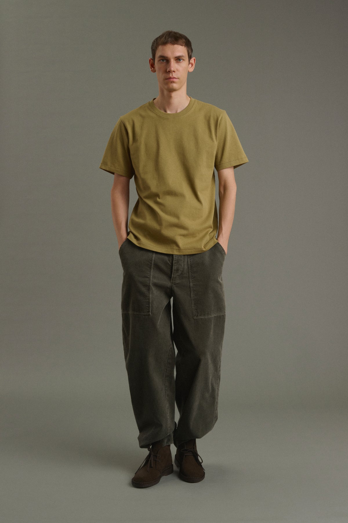 T-Shirt Owen - Helles Khaki - Baumwolle - Herren