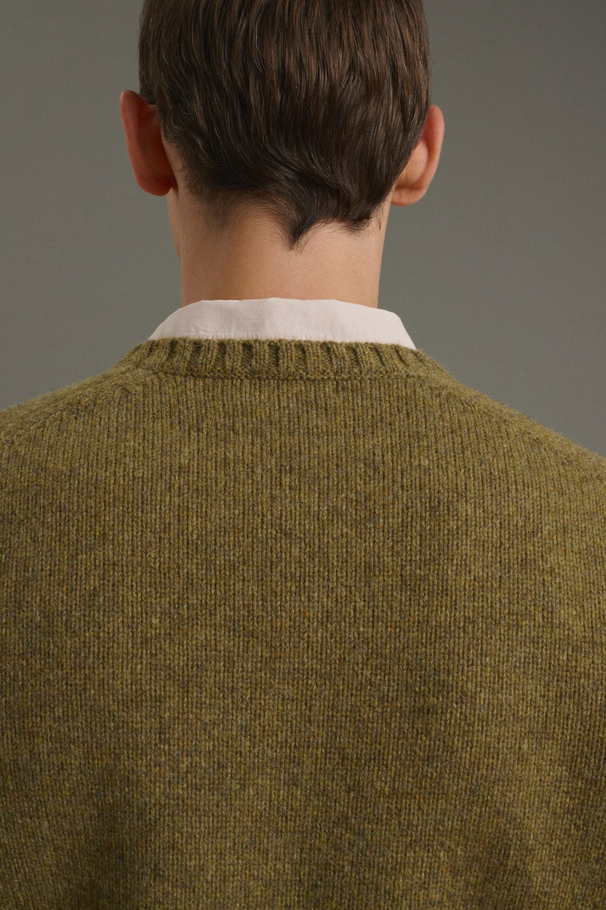 Pullover Isamu - Heathered Khaki - Wool - Men vue 5