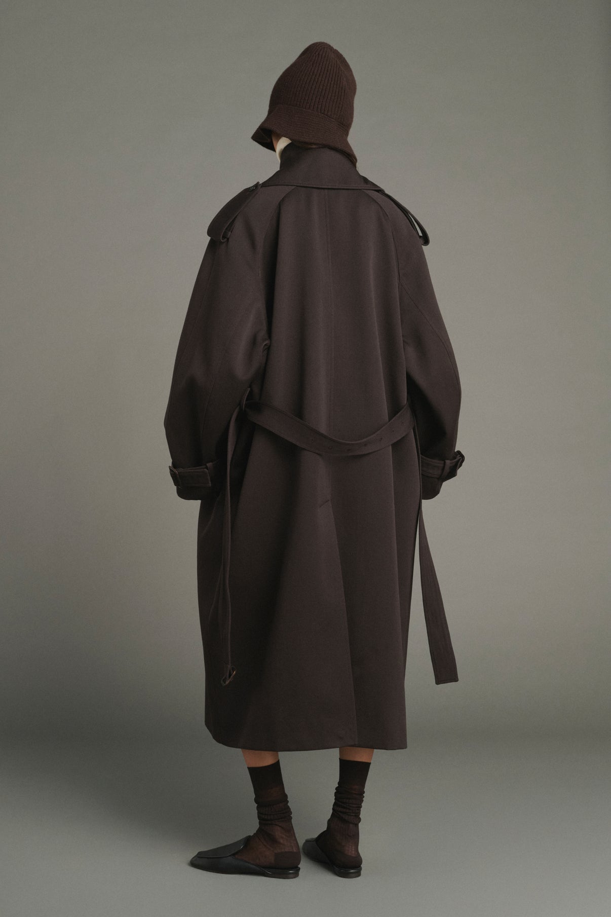 Manteau Lazare - Ébène - Laine - Femme vue 4