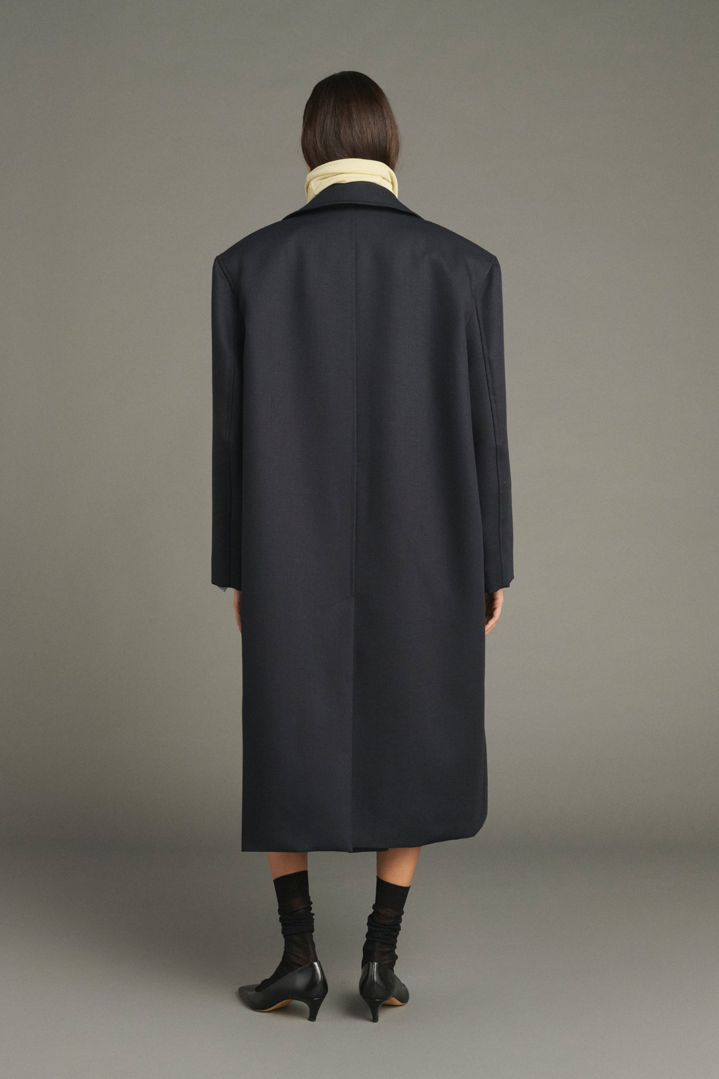 Mantel Liam – Deep Navy – Wolle – Damen