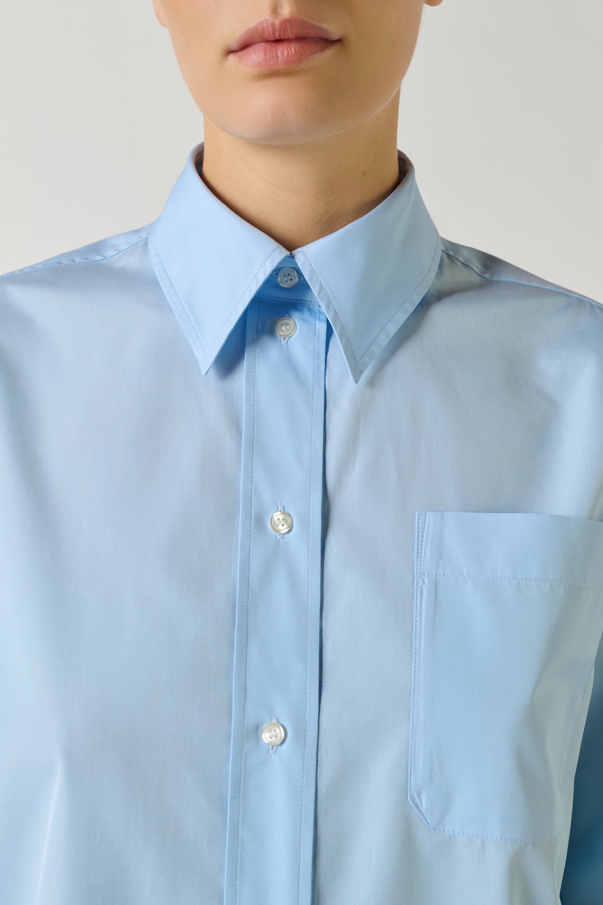 Chemise Saphir - Bleu Ciel - Coton - Femme vue 4