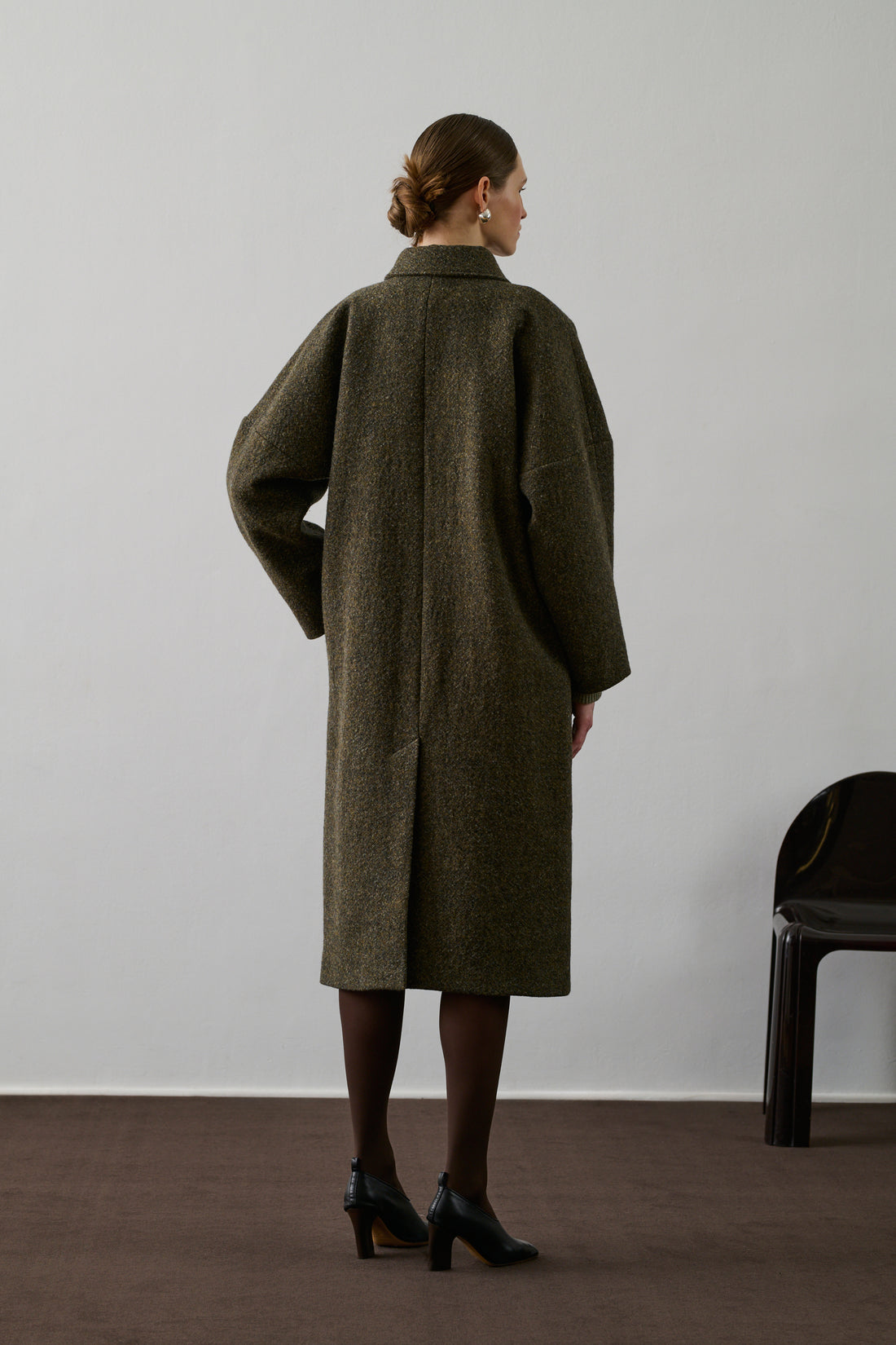 Manteau Guilhem - Kaki Chiné - Laine - Femme