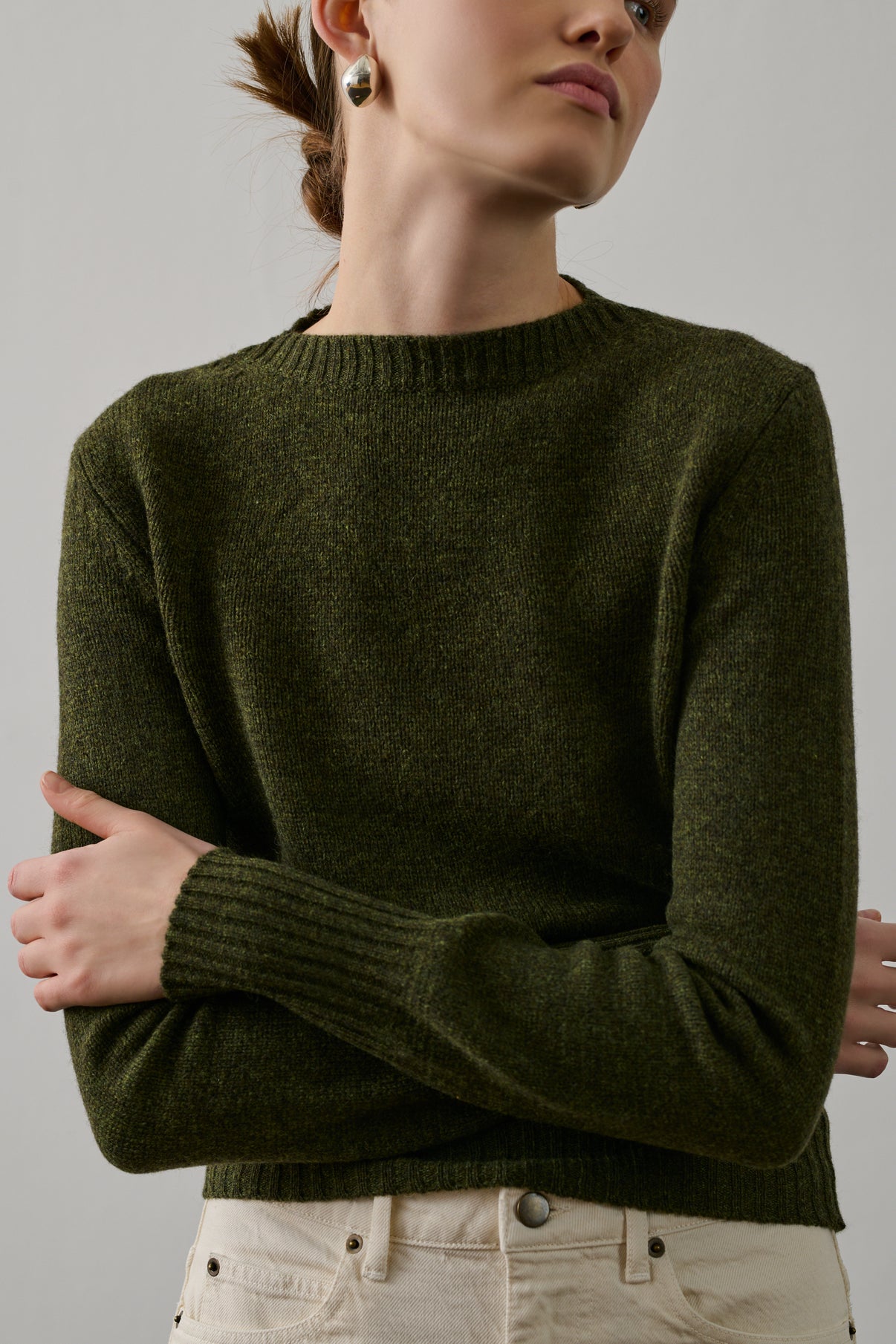 Pull Gipsy - Kaki - Laine - Femme vue 3