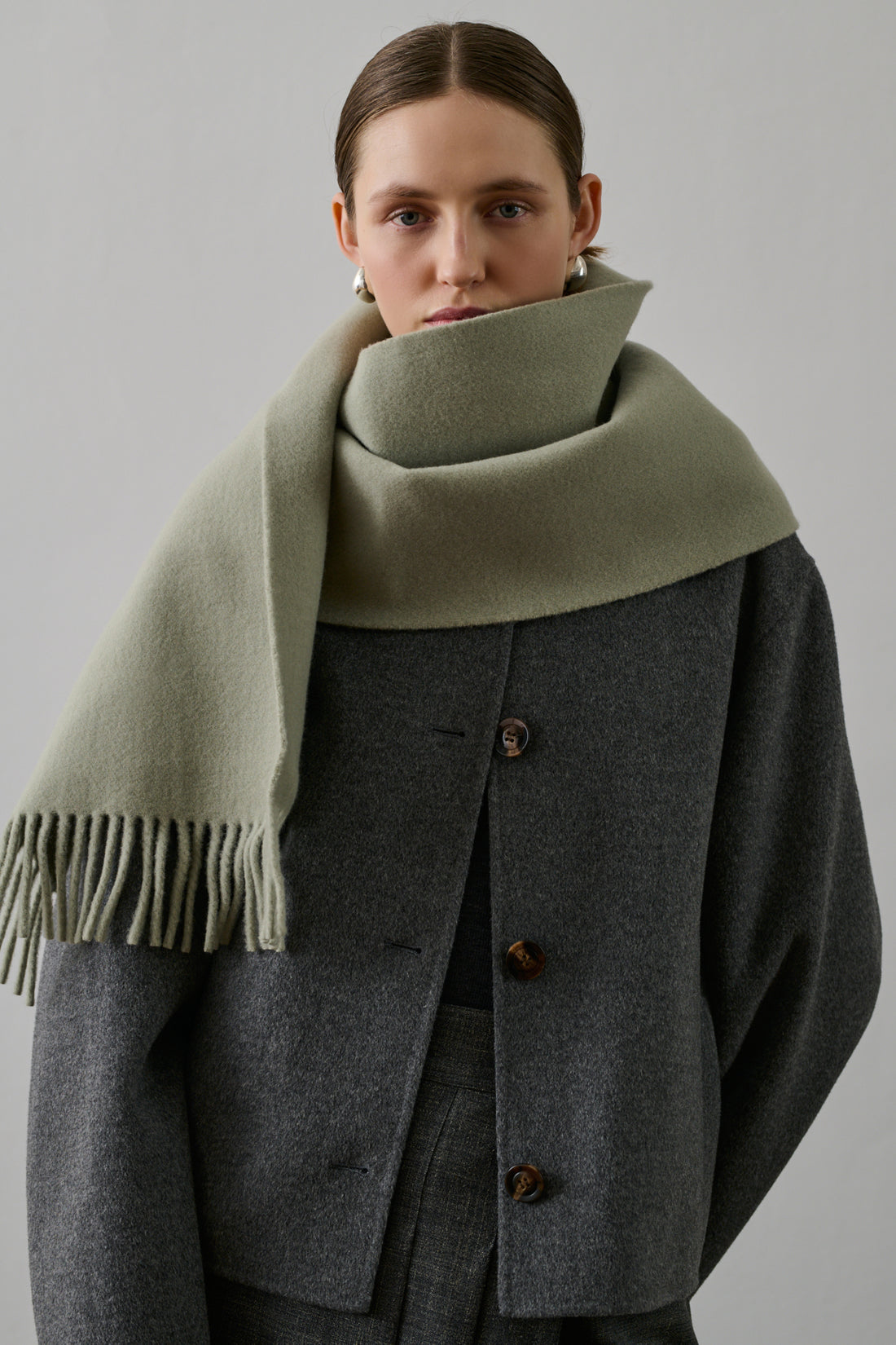 Echarpe Gilda - Sauge - Laine - Femme