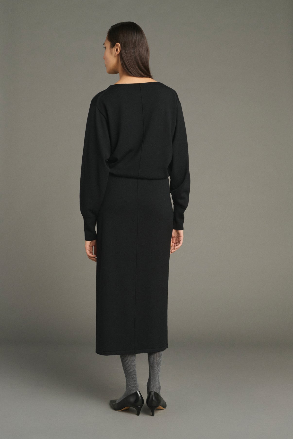 Kleid Kathleen - Schwarz - Merinowolle - Damen vue 2