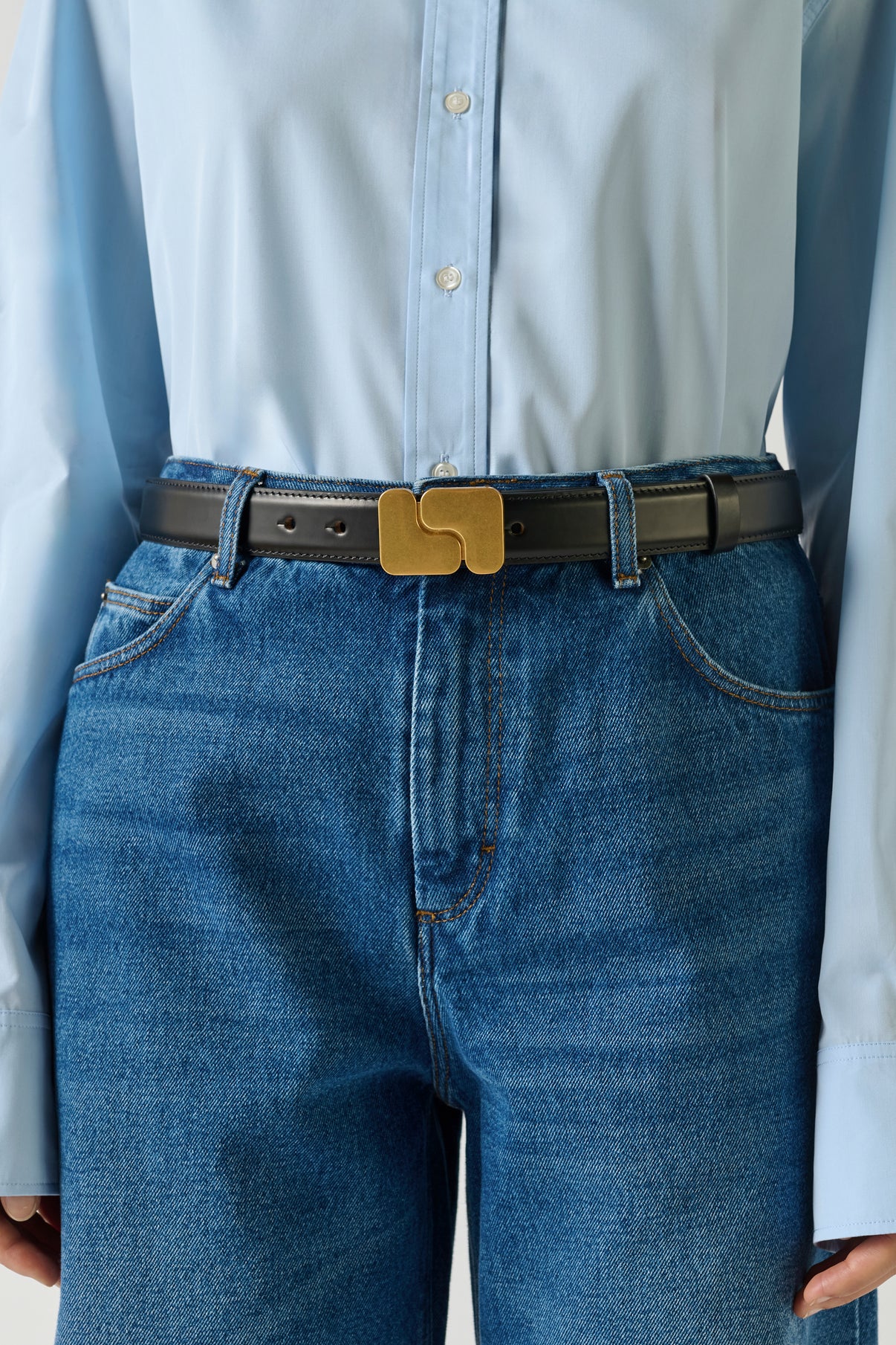 Ceinture Ninon - Noir - Cuir - Femme vue 2