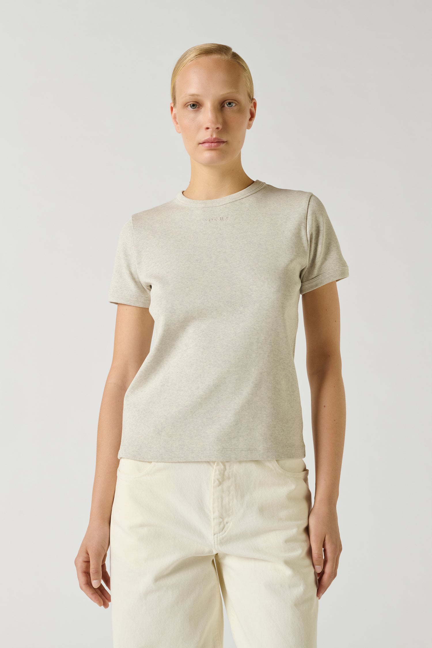 T-Shirt Aristide - Meliertes Grau - Baumwolle - Damen