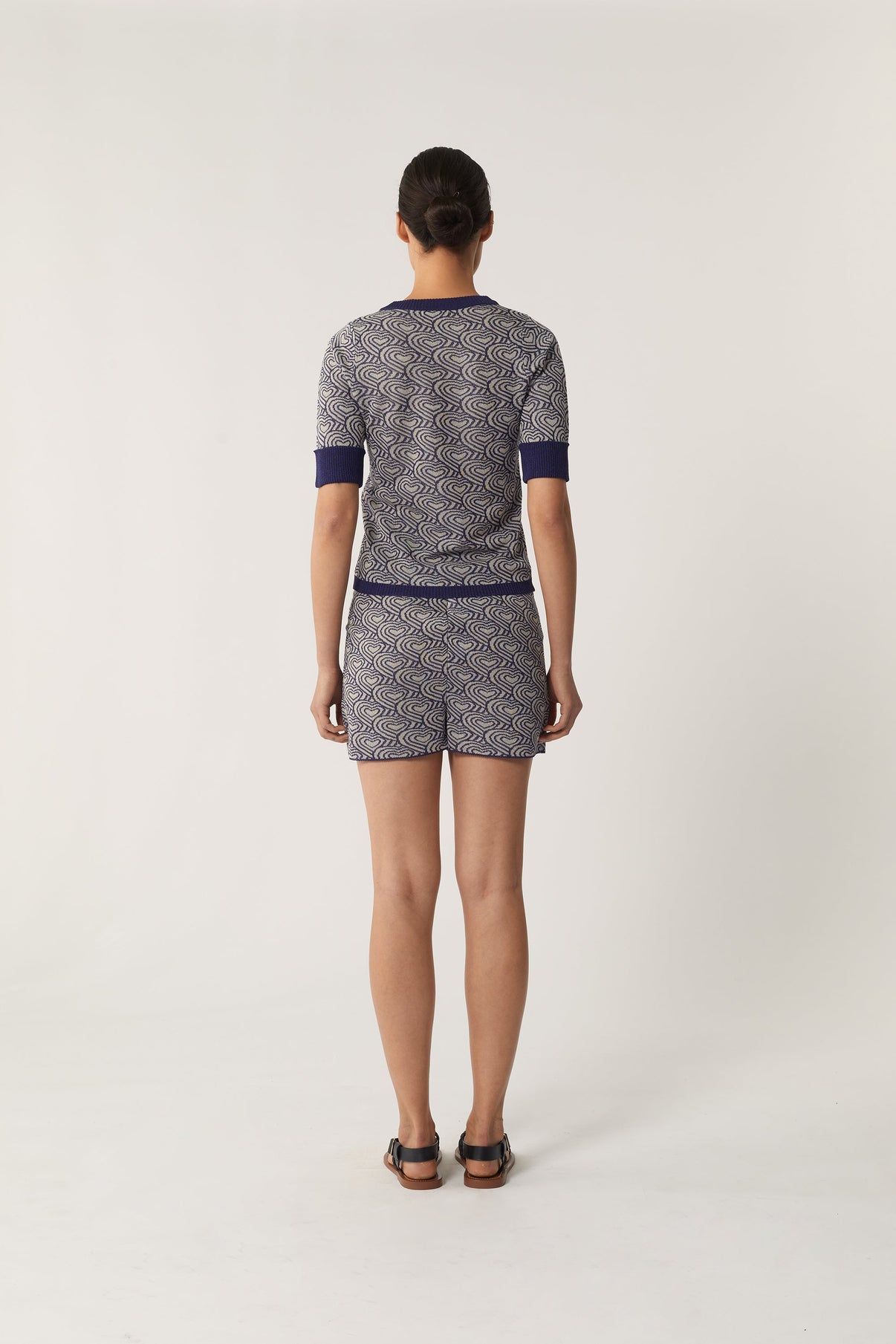 SHORT POPPY MAILLE NAVY vue 4