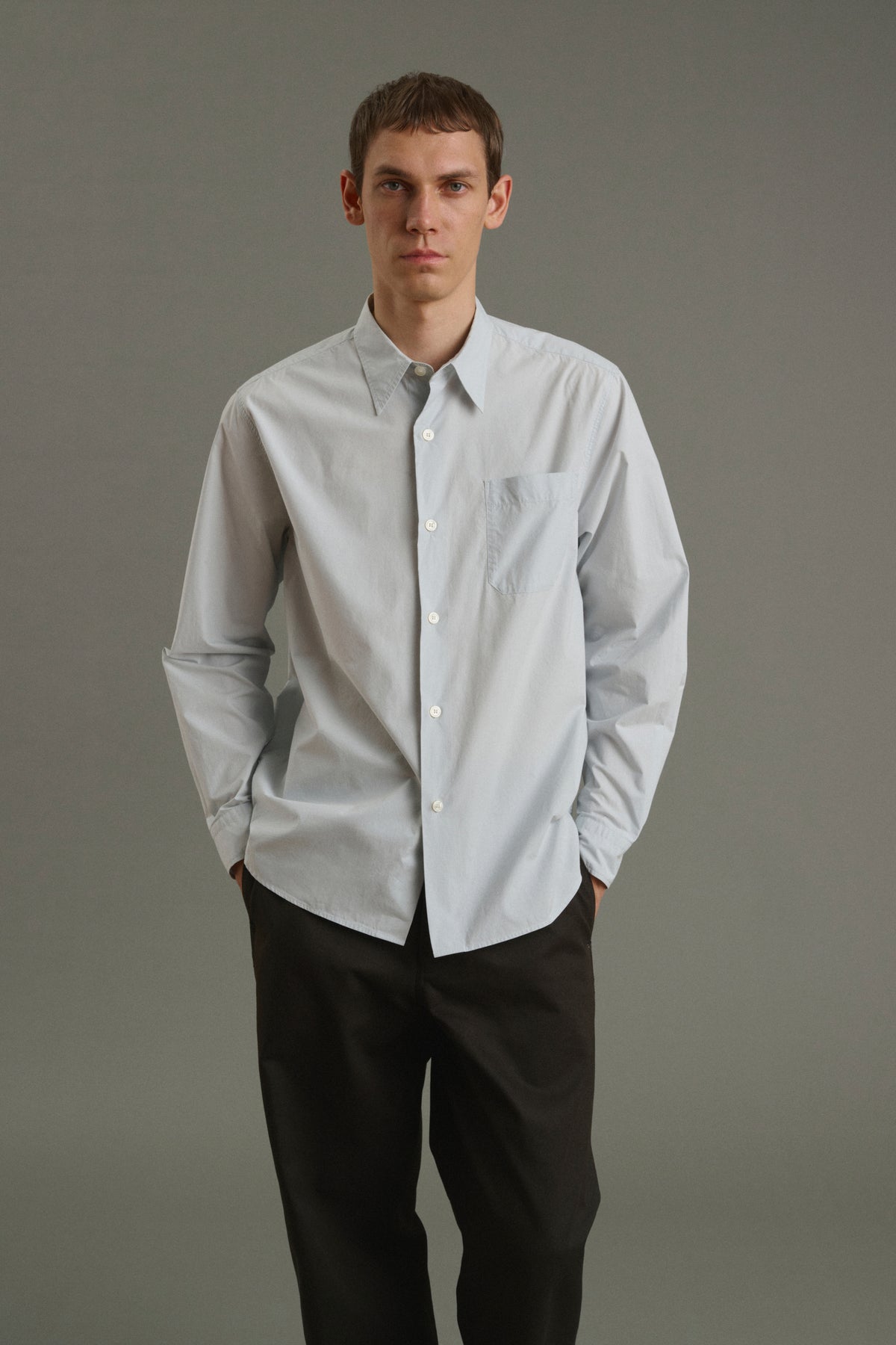 Chemise Glenn - Bleu Pâle - Coton - Homme vue 1