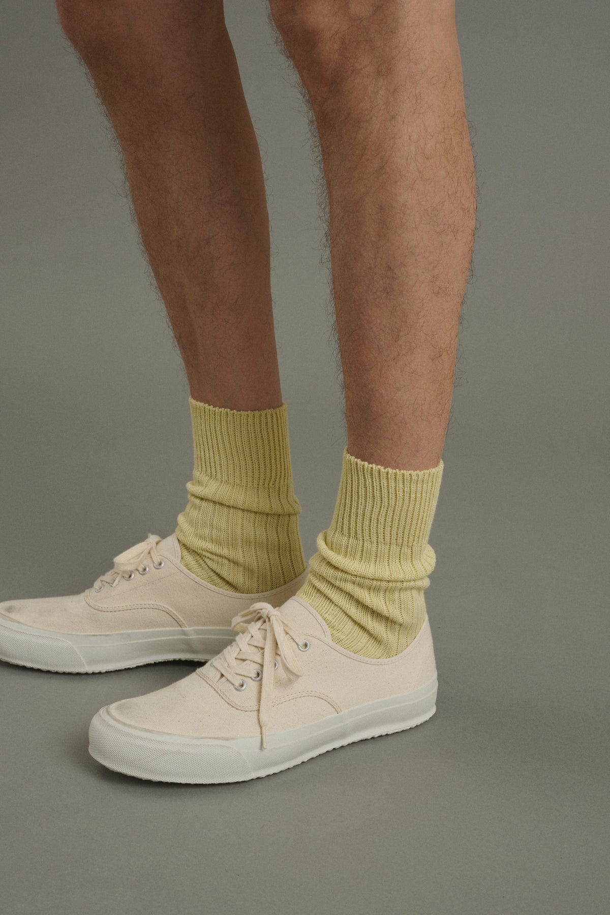 Socken Barth – Blassgelb – Baumwolle – Herren vue 2