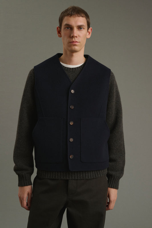Jacke Romain - Dunkles Marineblau - Doubleface - Herren