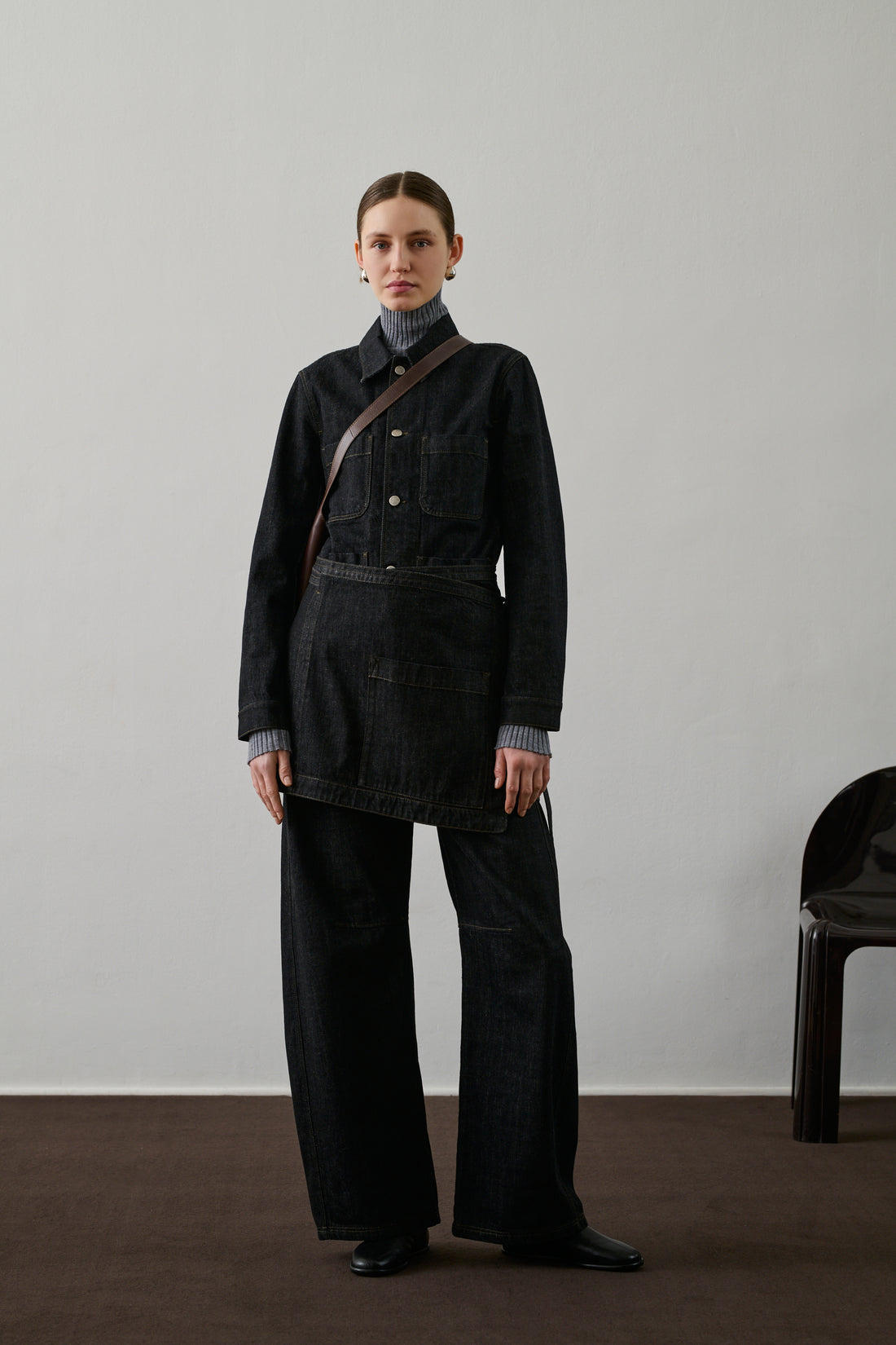 Jupe Eloise - Denim Brut Noir - Coton - Femme