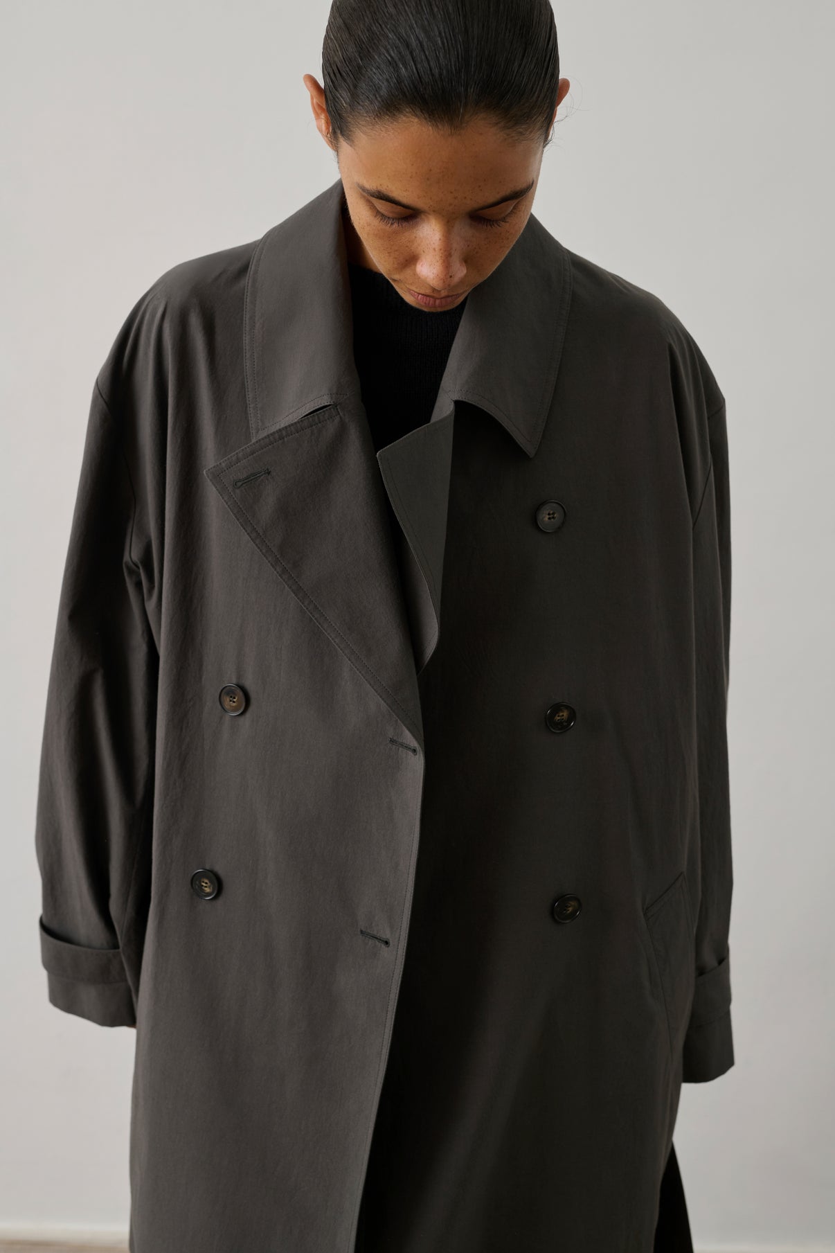 Trench Helio - Anthracite Foncé - Coton - Femme vue 8