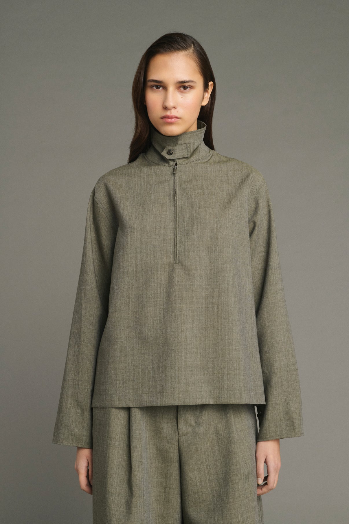 Blouse Jessie - Vert De Gris - Laine - Femme vue 4