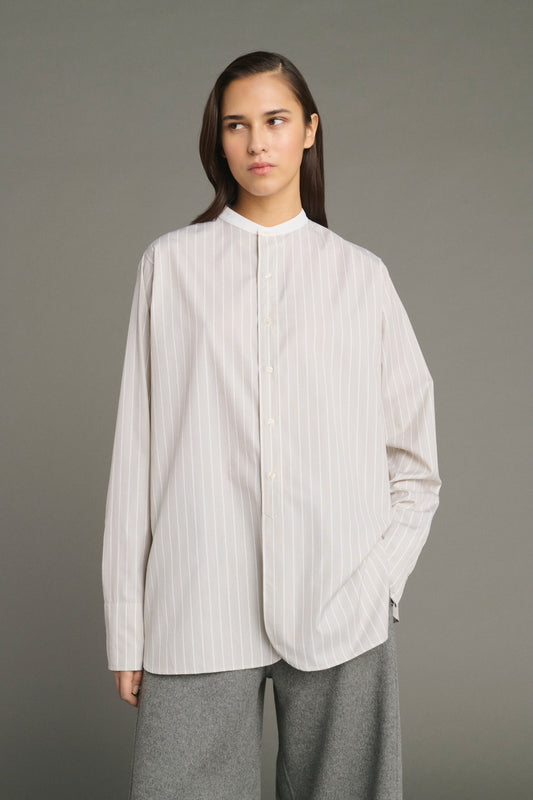 Hemd Lucile - Haselnuss/Ecru - Baumwolle - Damen