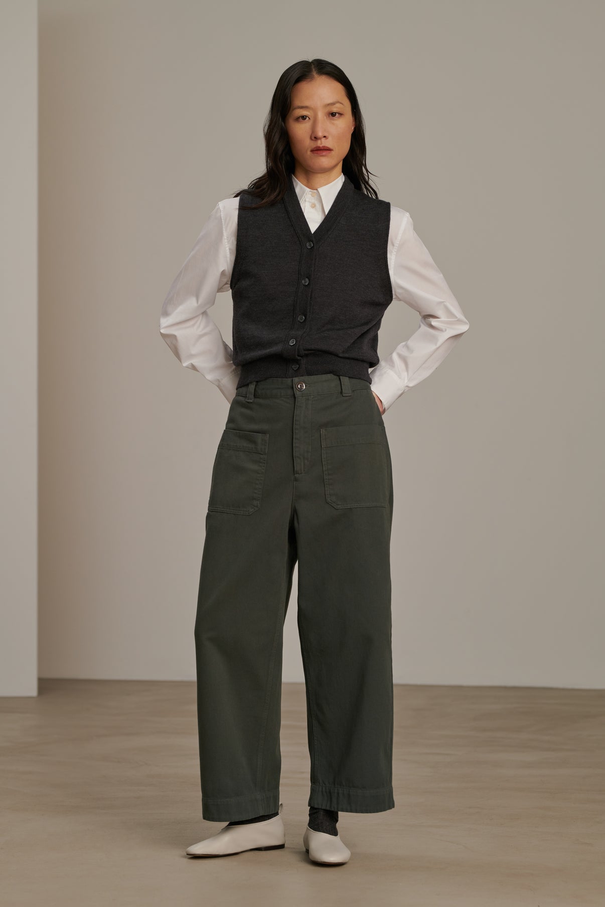 Cardigan Chiara - Gris Anthracite - Laine - Femme vue 1