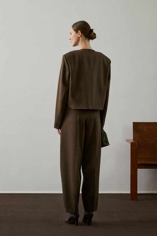 Blouse Giovana - Marron Chiné - Laine - Femme