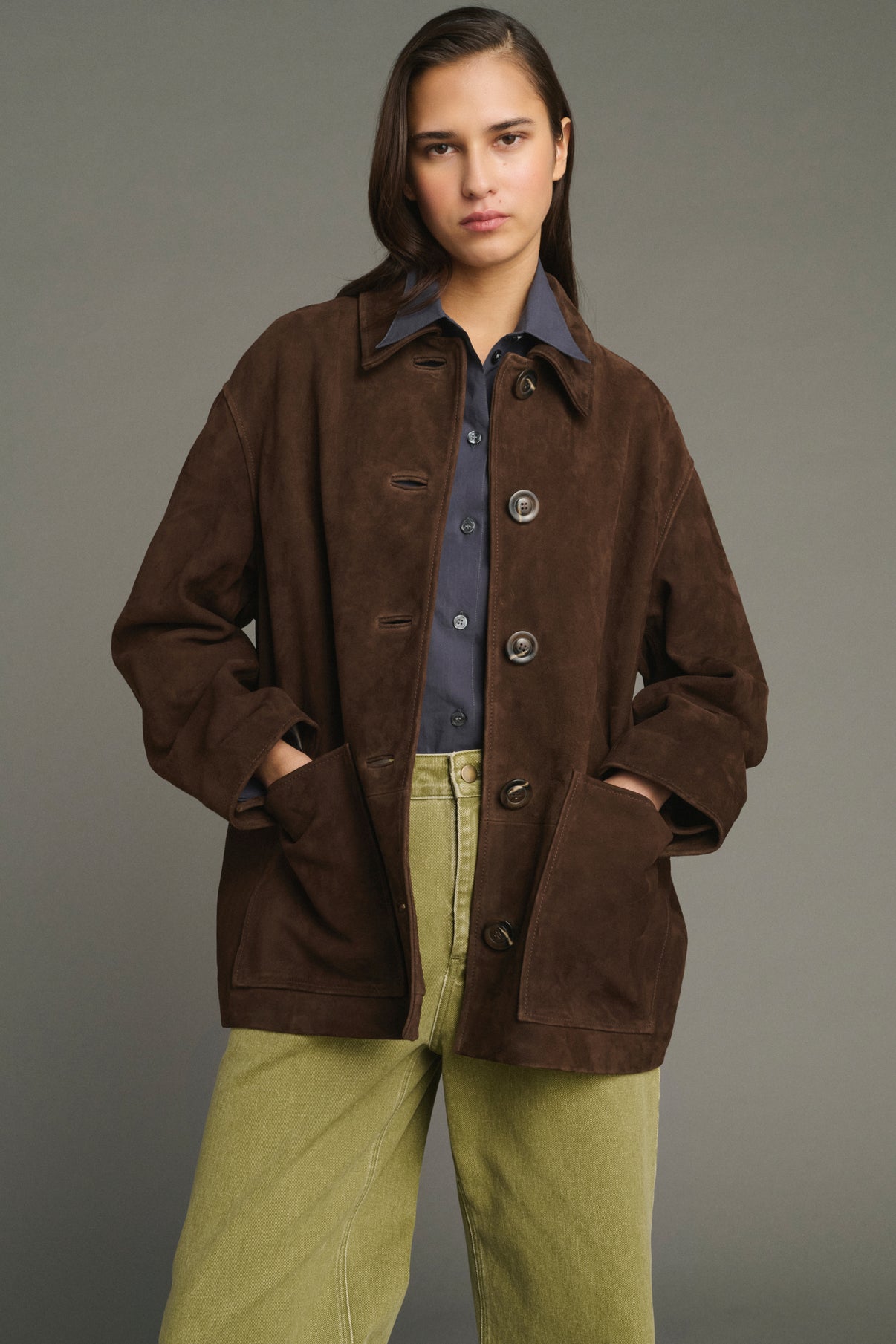 Jacke Vincenzo – Ebenholz – Leder – Damen vue 3