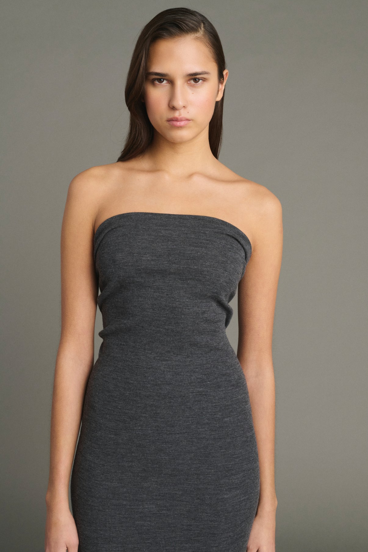 Kleid Lilia – Anthrazitgrau – Wolle – Damen vue 3