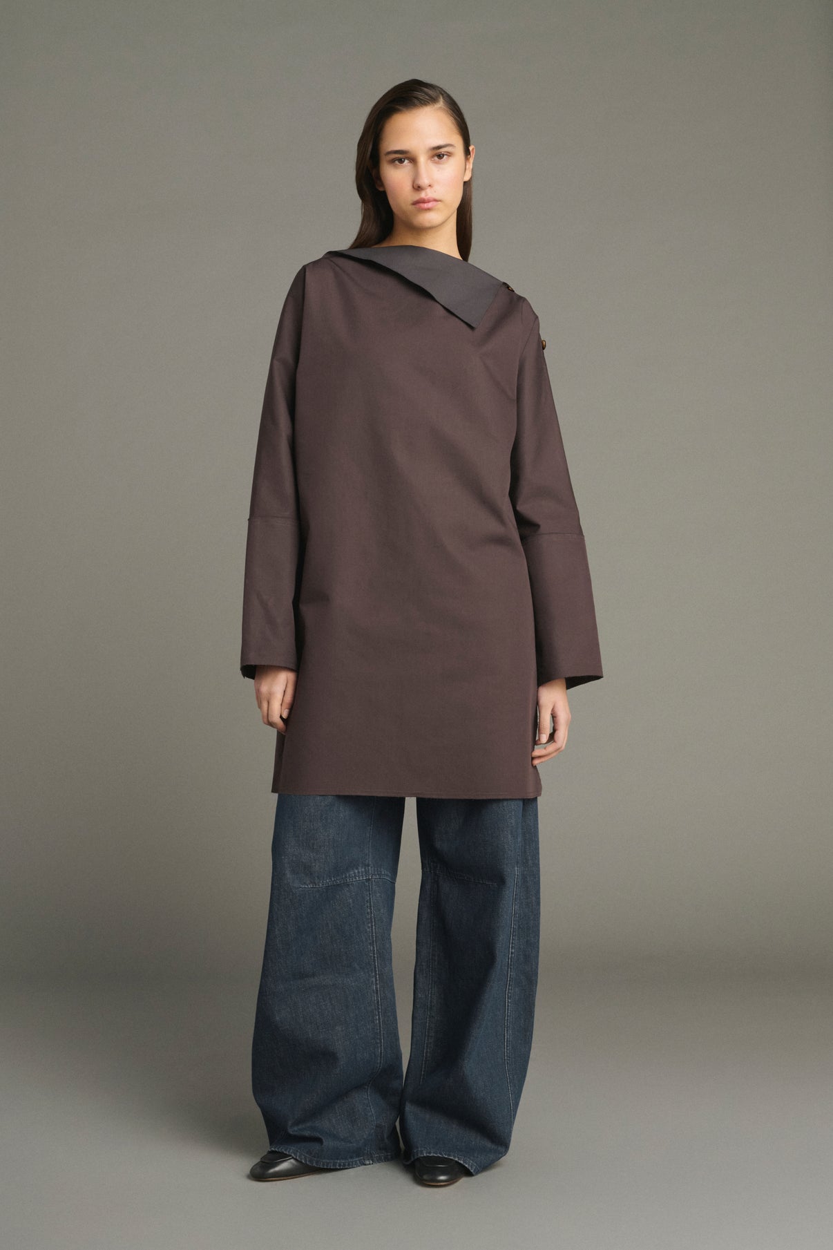 Kleid Liris – Feige/Dunkelbraun – Baumwolle – Damen vue 4