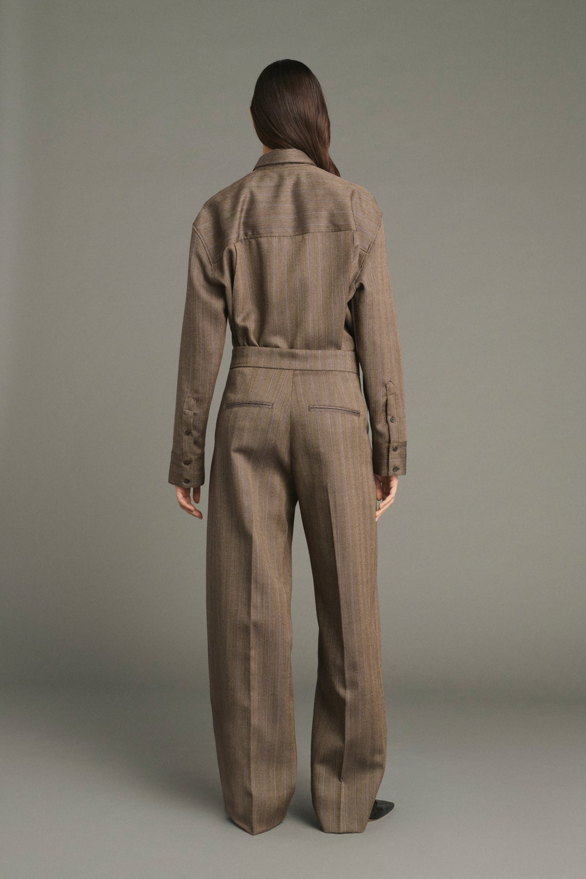 Pantalon Jocelyn - Marron/Parme - Laine - Femme vue 2