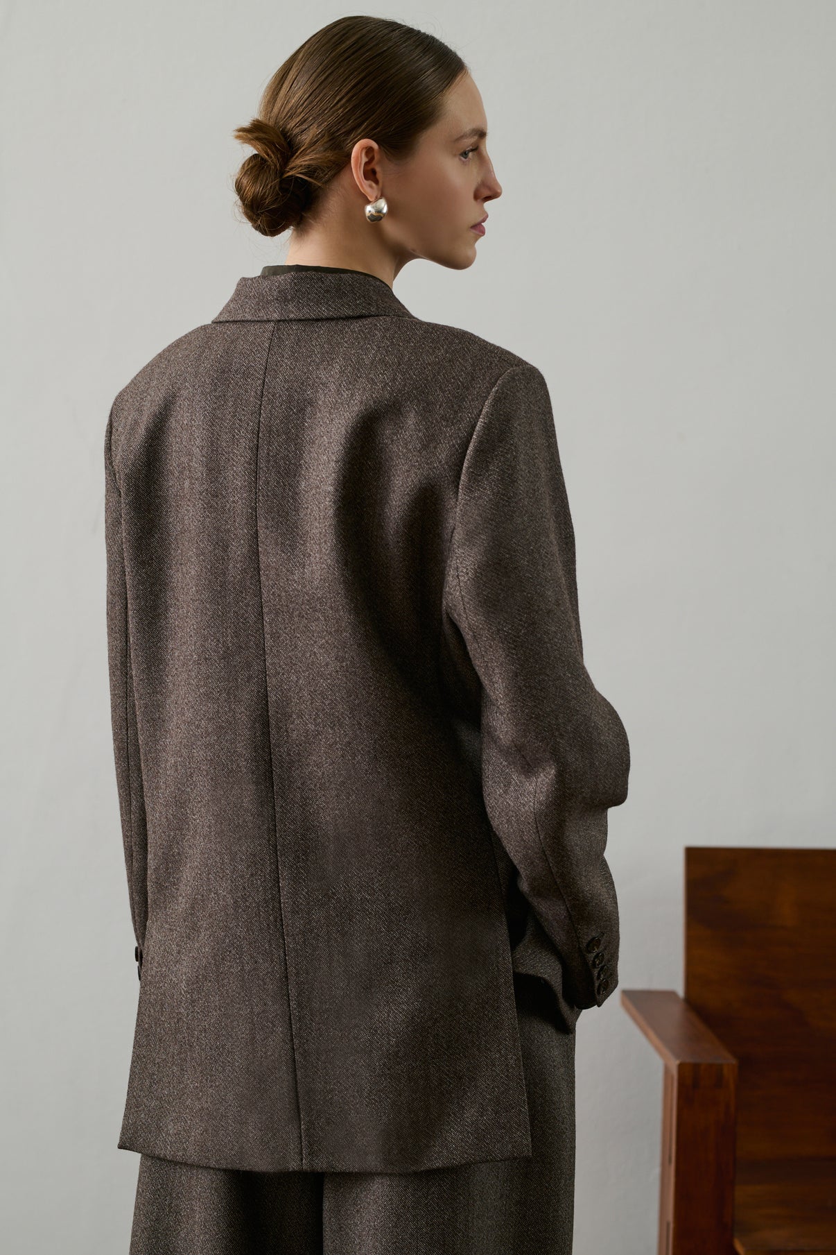 Veste Dune - Marron/Écru - Laine - Femme vue 4